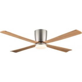 Eurolamp 300-25013 Ανεμιστήρας Οροφής 122cm με Φως και Τηλεχειριστήριο Ασημί