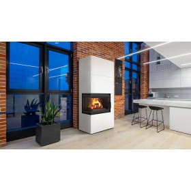 Kratki Simple Box L S Ενεργειακό Τζάκι Ξύλου 8kW Αριστερή Γωνία με Πόρτα Ανοιγόμενη Bianco Kratki Simple Box L S Ενεργειακό Τζάκι Ξύλου 8kW Αριστερή Γωνία με Πόρτα Ανοιγόμενη Bianco