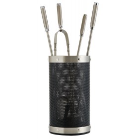 Zogometal 1210-K16 Σετ Εργαλείων Τζακιού με Κουβά Μαύρο/Νίκελ Ματ Zogometal 1210-K16 Σετ Εργαλείων Τζακιού με Κουβά Μαύρο/Νίκελ Ματ
