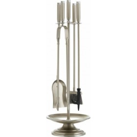Zogometal 1200-Β06 Σετ Εργαλείων Τζακιού με Κρεμανταλά Inox Νίκελ Ματ/Χρώμιο Zogometal 1200-Β06 Σετ Εργαλείων Τζακιού με Κρεμανταλά Inox Νίκελ Ματ/Χρώμιο