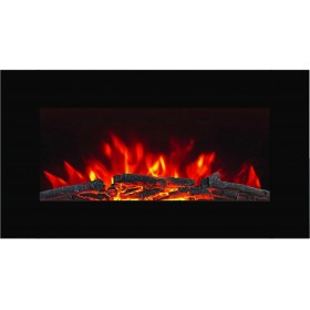 Hitense HSW-4K200F Limited Edition Επιτοίχιο Ηλεκτρικό Τζάκι 2000W 91x48cm Μαύρο