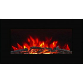Hitense EX100-SLIM3D L.E.D Επιτοίχιο Ηλεκτρικό Τζάκι 2000W 73x40cm Μαύρο