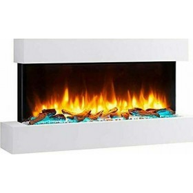 Richen Iris Επιτοίχιο Ηλεκτρικό Τζάκι 2000W 110x57.3cm Λευκό Richen Iris Επιτοίχιο Ηλεκτρικό Τζάκι 2000W 110x57.3cm Λευκό