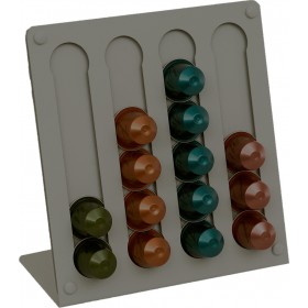 Pam &amp Co SD100163 Βάση για 20 Κάψουλες Nespresso Μεταλλική Grey Matte 21x21x10cm