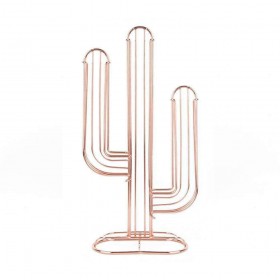 Present Time Cactus Βάση για 48 Κάψουλες Nespresso Μεταλλική Copper 20.5x9x40cm PT3259CO