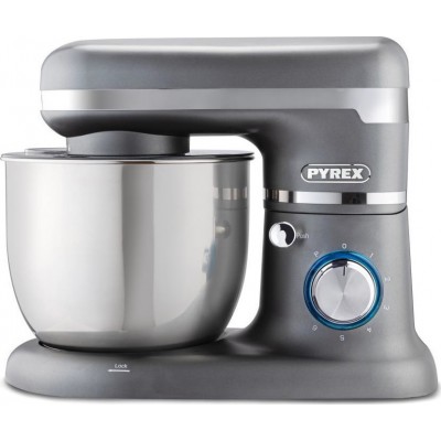 Pyrex SB-1010 Κουζινομηχανή 1000W με Ανοξείδωτο Κάδο 5lt Silver