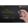 NiteCore Επαναφορτιζόμενος Φακός Μπρελόκ LED UV Αδιάβροχος IP66 με Μέγιστη Φωτεινότητα 300lm Tiki