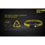 NiteCore Επαναφορτιζόμενος Φακός Κεφαλής LED Αδιάβροχος IPX7 με Μέγιστη Φωτεινότητα 360lm NU20Κωδικός: NU20 Yellow 