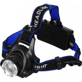 GloboStar Επαναφορτιζόμενος Φακός Κεφαλής LED Αδιάβροχος IP44 με Μέγιστη Φωτεινότητα 1800lmΚωδικός: 05996 