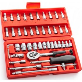 Kraft &amp Dele Σετ Καρυδάκια με Μύτες και Καστάνια KD-10525 1/4" 46τμχ