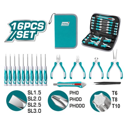 Total TKTTSK0162 Κασετίνα με 16 Εργαλεία
