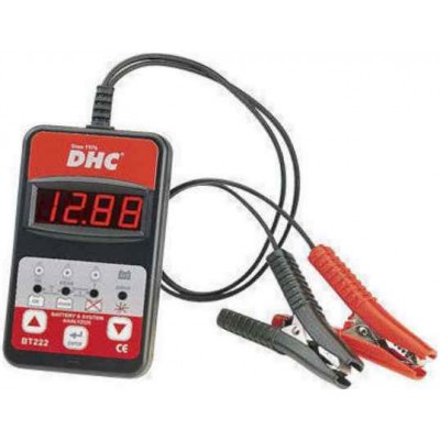 DHC BT222 Ψηφιακό Battery Tester με Κροκοδειλάκια