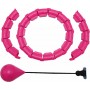 GYM-0020 Στεφάνι Hula Hoop για Εκγύμναση και Μασάζ Φ45 Ροζ
