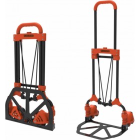 Black &amp Decker Καρότσι Μεταφοράς Πτυσσόμενο για Φορτίο Βάρους έως 65kg σε Πορτοκαλί Χρώμα