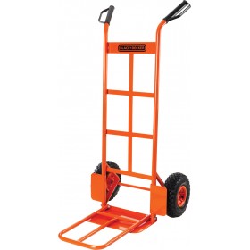 Black &amp Decker Καρότσι Μεταφοράς Πτυσσόμενο για Φορτίο Βάρους έως 120kg σε Πορτοκαλί Χρώμα