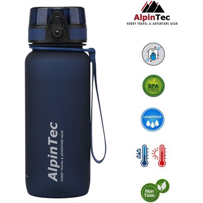 AlpinPro T-750 Πλαστικό Παγούρι 650ml Σκούρο Μπλε