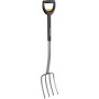 Fiskars SmartFit Telescopic Garden Fork Πηρούνα Κήπου με Κοντάρι 4 Δοντιών