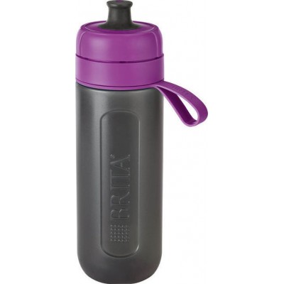 Brita Fill &amp Go Active Πλαστικό Παγούρι με Φίλτρο 600ml Μαύρο Purple