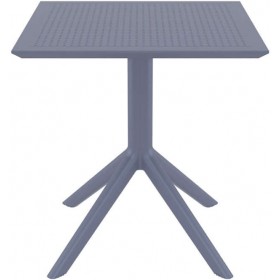 Τραπέζι για Μικρούς Εξωτερικούς Χώρους από Πολυπροπυλένιο Sky Γκρι 70x70x74εκ.Κωδικός: 20-0250 