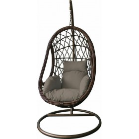 Κούνια Φωλιά με Βάση Macan Rattan Καφέ / Cappuccino Μ105xΠ105xΥ200cm