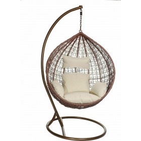 Κούνια Φωλιά με Βάση 105001 Rattan Καφέ Μ120xΠ105xΥ200cm