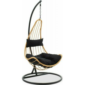 Κούνια Μαύρο / Φυσικό Αντοχής έως 150kg Μ104xΠ125.5xΥ200cm