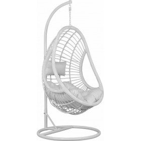 Κούνια Φωλιά με Βάση Callie Rattan Λευκή Αντοχής έως 130kg Μ95xΠ95xΥ195cm