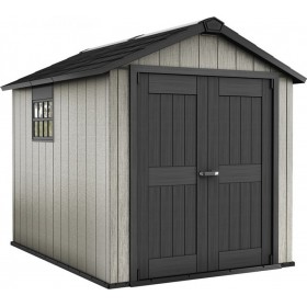 Πλαστική Αποθήκη Κήπου Oakland Γκρι με Διπλή Πόρτα Μ2.29xΠ2.87xΥ2.42m
