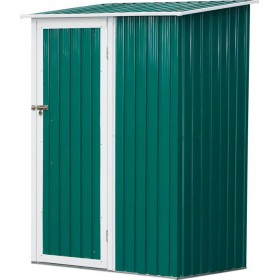 Μεταλλική Αποθήκη Κήπου Πράσινη με Μονή Πόρτα Μ1.43xΠ0.89xΥ1.86m