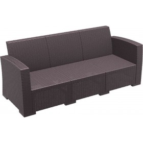 Monaco Τριθέσιος Καναπές Εξωτερικού Χώρου Rattan 198x79x79cm Monaco Τριθέσιος Καναπές Εξωτερικού Χώρου Rattan 198x79x79cm