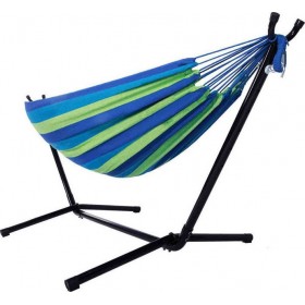 Αιώρα Διπλή με Βάση Μπλε 185x150εκ. Αιώρα Διπλή με Βάση Μπλε 185x150εκ.