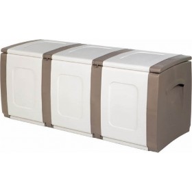 Homeplast Μπαούλο Αποθήκευσης Εξωτερικού Χώρου Bold Πλαστικό 300lt Μπεζ / Λευκό Μ138xΠ54xΥ57εκ.