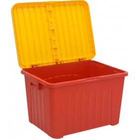 Progarden Μπαούλο Αποθήκευσης Εξωτερικού Χώρου Pandora από Πολυπροπυλένιο Κόκκινο - Κίτρινο Μ80xΠ58xΥ51εκ.