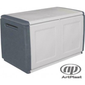 Next Deco Μπαούλο Αποθήκευσης Εξωτερικού Χώρου Πλαστικό Γκρι / Λευκό Μ96xΠ53xΥ57εκ. 31915