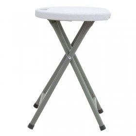 Μεταλλικό Σκαμπό Εξωτερικού Χώρου Izara Λευκό 32x30x47εκ.Κωδικός: 142-000014 