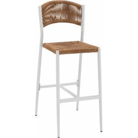 Σκαμπό Μπαρ Εξωτερικού Χώρου από Αλουμίνιο Λευκό 45.5x56x111εκ.Κωδικός: HM5789.01 