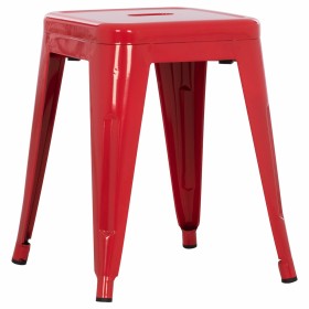 Μεταλλικό Σκαμπό Εξωτερικού Χώρου Melita Κόκκινο 39x39x46εκ.Κωδικός: HM0096.14 