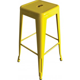 Μεταλλικό Σκαμπό Μπαρ Εξωτερικού Χώρου Relix Κίτρινο 42x42x76εκ.Κωδικός: Ε5190,9W 