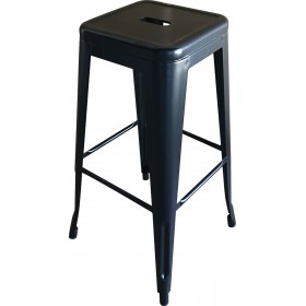 Μεταλλικό Σκαμπό Μπαρ Εξωτερικού Χώρου Μαύρο 42x42x76εκ.Κωδικός: Ε5190,1W 