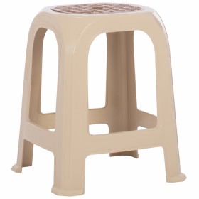 Σκαμπό Εξωτερικού Χώρου απο Πολυπροπυλένιο Μπεζ 38.5x35.5x46.5εκ.Κωδικός: HM5823.02 