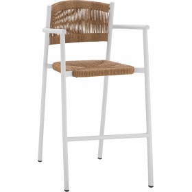 Σκαμπό Μπαρ Εξωτερικού Χώρου από Αλουμίνιο Λευκό 55.5x58x107εκ.Κωδικός: HM5785.01 