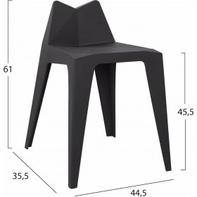 Σκαμπό Εξωτερικού Χώρου απο Πολυπροπυλένιο Homer Γκρι 36x44x61.5εκ.Κωδικός: HM8005.10 