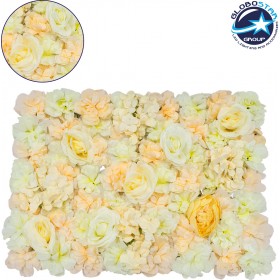 GloboStar Συνθετικό Πάνελ Φυλλωσιάς Τριαντάφυλλο - Αζαλέα - Ορτανσία - Παιώνια 60x40cmΚωδικός: 78302 