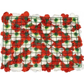 GloboStar Συνθετικό Πάνελ Φυλλωσιάς Τριαντάφυλλο-Αζαλέα-Ορτανσία 60x40cmΚωδικός: 78303 