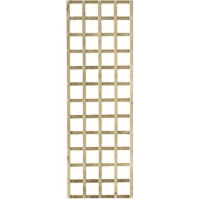 Καφασωτό Κήπου Αναρρίχησης (12x12) από Ξύλο με Τετράγωνο Πλέγμα σε Μπεζ Χρώμα 180x60cm