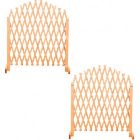 Πτυσσόμενες Πέργκολες Κήπου από Ξύλο με Πλέγμα Ρόμβου σε Μπεζ Χρώμα 86x150cm 2τμχ