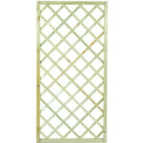 Καφασωτό Κήπου Διαγώνιο (12x12) από Ξύλο με Πλέγμα Ρόμβου σε Μπεζ Χρώμα 180x90cm