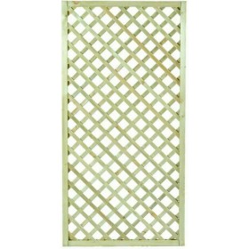 Καφασωτό Κήπου Διαγώνιο (6x6) από Ξύλο με Πλέγμα Ρόμβου σε Μπεζ Χρώμα 180x90cm