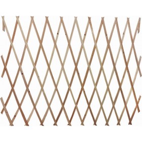 Πτυσσόμενη Πέργκολα Κήπου από Ξύλο με Πλέγμα Ρόμβου σε Καφέ Χρώμα 90x180cm