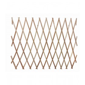 Πτυσσόμενη Πέργκολα Κήπου από Ξύλο με Πλέγμα Ρόμβου σε Μπεζ Χρώμα 180x120cm